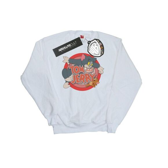 Tom And Jerry Girls Classic Catch Sweatshirt / White